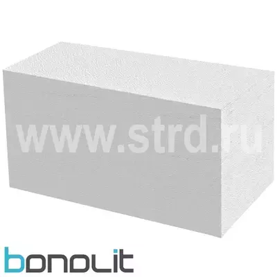 Блок газобетонный Bonolit  стеновой D600кг/м3 600*300*200 В3,5