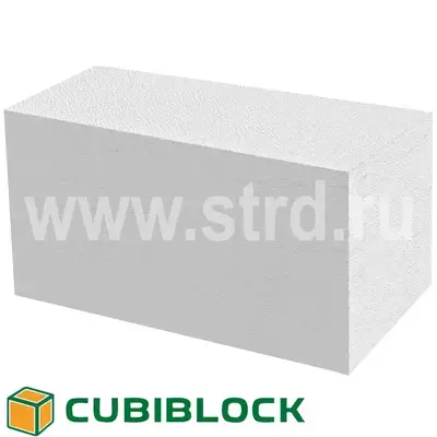 Блок газобетонный Cubi Block стеновой 625*250*200 D600кг/м3 В3,5