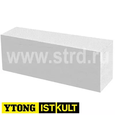 Блок газобетонный Ytong (Istkult) перегородочный D500кг/м3 625*250*75 В3,5