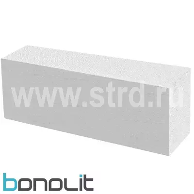 Блок газобетонный Bonolit  перегородочный 600*250*100 D600кг/м3 В3,5