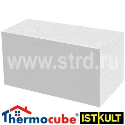 Блок газобетонный Thermocube (Istkult) стеновой 600*250*200 D500кг/м3 В3,5