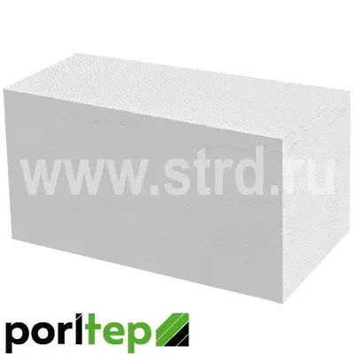 Блок газобетонный Poritep стеновой D500кг/м3 625*250*200 В3,5