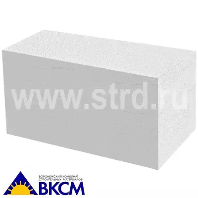 Блок газосиликатный стеновой В3,5 D600кг/м3 EuroBlock / ВКСМ