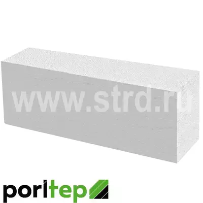 Блок газобетонный Poritep перегородочный D500кг/м3 625*250*100 В2,5