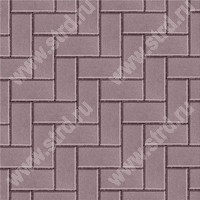 Тротуарная плитка Брусчатка 2П4ф Красно-коричневый полный прокрас на сером цементе основа - серый цемент 200*100*40мм Нобетек