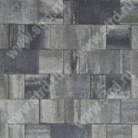 Тротуарная плитка Старый город Ландхаус Color Mix Вечер верхний прокрас mix основа - серый цемент набор на м2  t=60мм BRAER