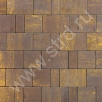 Тротуарная плитка Старый город Ландхаус Color Mix Мускат верхний прокрас mix основа - серый цемент набор на м2  t=60мм BRAER