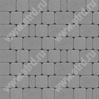 Тротуарная плитка Классико Серый основа - серый цемент набор на м2  t=60мм BRAER