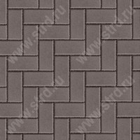 Тротуарная плитка Брусчатка ЭДД 1.6 Коричневый полный прокрас на сером цементе основа - серый цемент 200*100*60мм Спецбетон