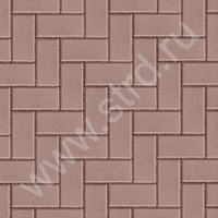Тротуарная плитка Брусчатка ЭДД 1.6 Красно-коричневый полный прокрас на сером цементе основа - серый цемент 200*100*60мм Спецбетон