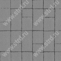 Тротуарная плитка Старый город 2.0 2СГ5ф Серый основа - серый цемент набор на м2  t=50мм Нобетек