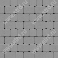 Тротуарная плитка Новая классика Серый основа - серый цемент набор на м2  t=50мм Нобетек